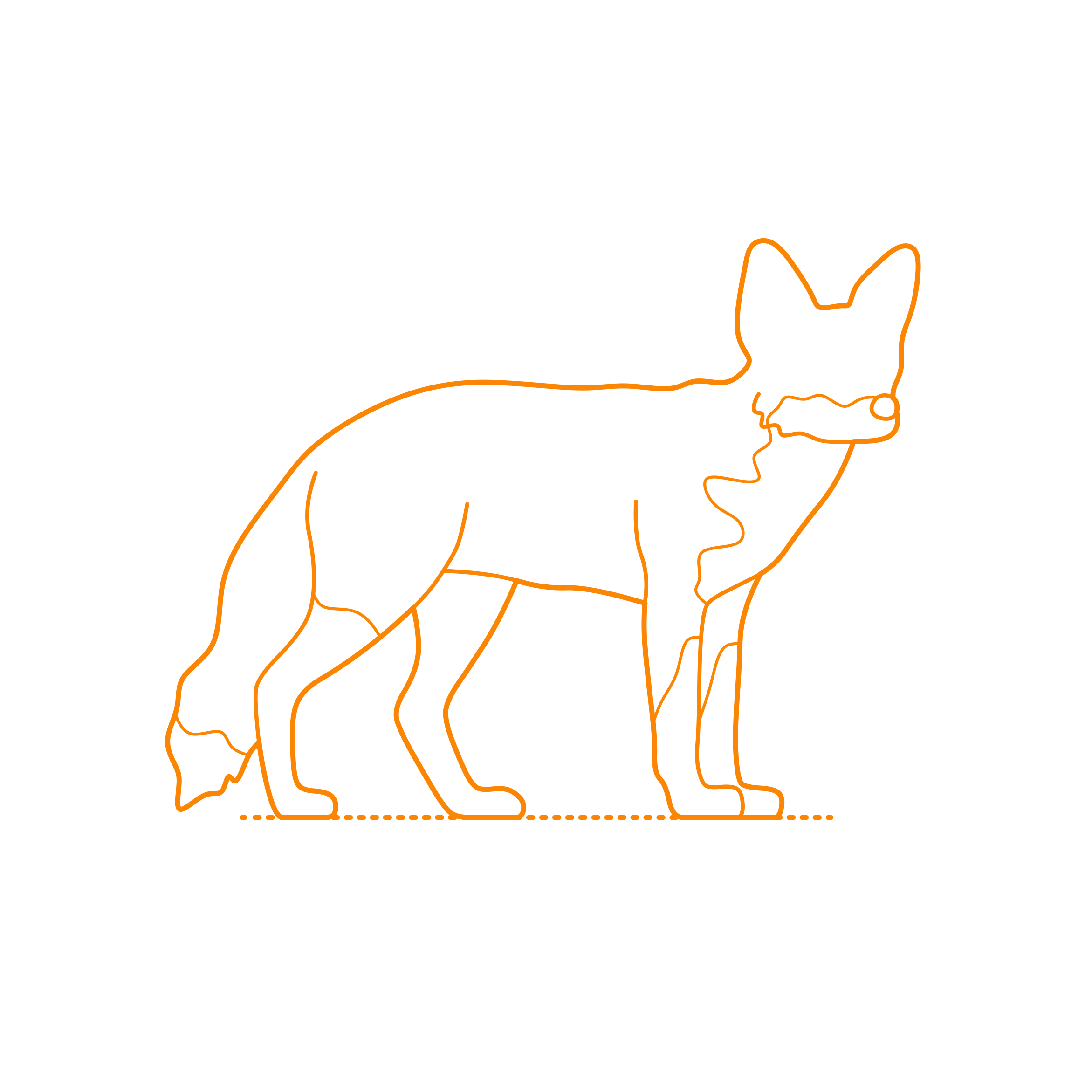 Animals Vulpini Red Fox Line Tracing Svg Vector Free Vectors